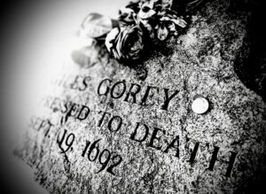 Giles Corey Memorial Bench Salem Walking tour