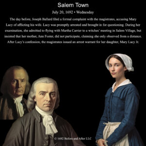 The Salem Witch Trials On this day, July 20, 1692