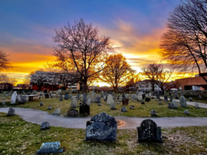 Sunset at Charter Street Cemetery