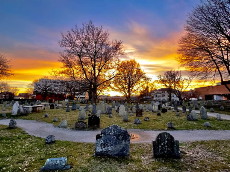 Sunset at Charter Street Cemetery