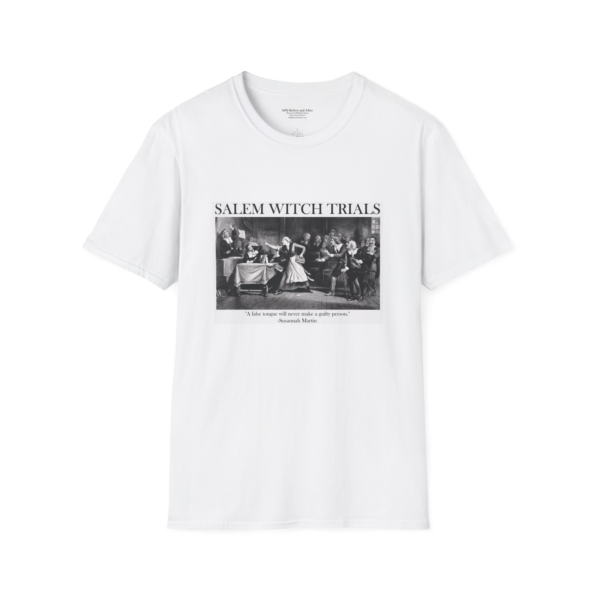 Salem Witch Trials Vintage T-Shirt — Susannah Martin 1 Salem Witch Trials Vintage T-Shirt — Susannah Martin