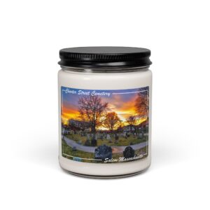 Charter Street Cemetery Sunset Soy Candle — 9oz Scented Jar (Salem, MA)
